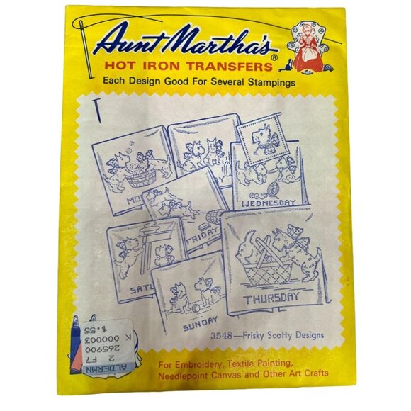 Vintage Aunt Martha's Hot Iron Transfers Embroidery Textile Painting Needlepoint - Picture 3 of 7